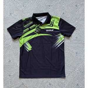 Joola Helix Polyester Polo Shirt‎ - Black/Green - Large - NWT